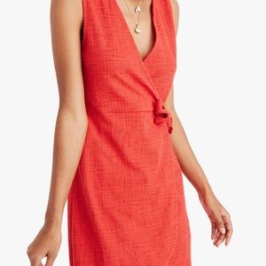 Madewell texture + thread sleeveless wrap dress
